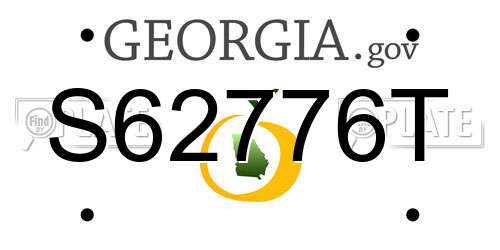 S62776T Georgia License Plate