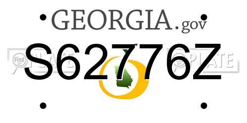 S62776Z Georgia License Plate