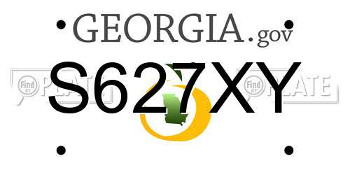 S627XY Georgia License Plate