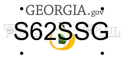 S62SSG Georgia License Plate