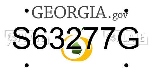 S63277G Georgia License Plate
