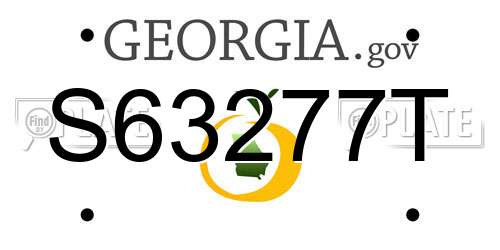 S63277T Georgia License Plate