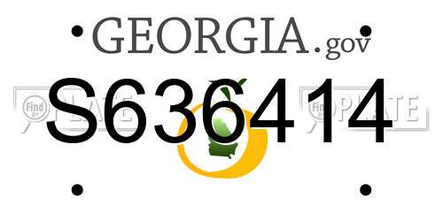 S636414 Georgia License Plate