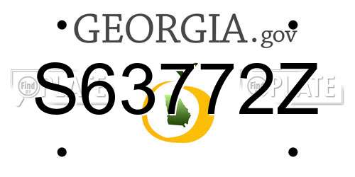 S63772Z Georgia License Plate