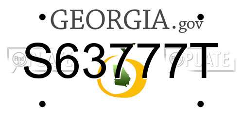 S63777T Georgia License Plate