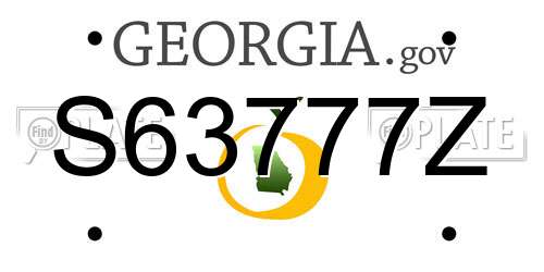S63777Z Georgia License Plate
