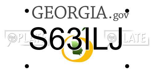 S63ILJ Georgia License Plate