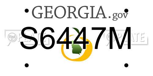 S6447M Georgia License Plate