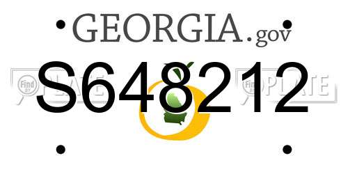 S648212 Georgia License Plate