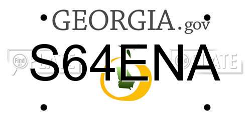 S64ENA Georgia License Plate