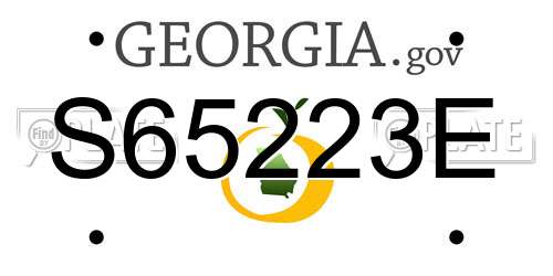 S65223E Georgia License Plate