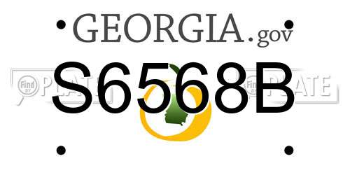 S6568B Georgia License Plate