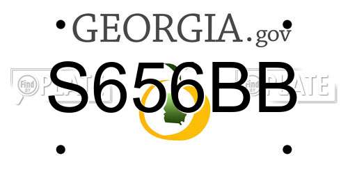 S656BB Georgia License Plate