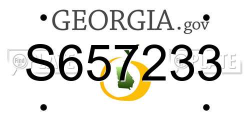 S657233 Georgia License Plate