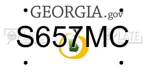 S657MC Georgia License Plate