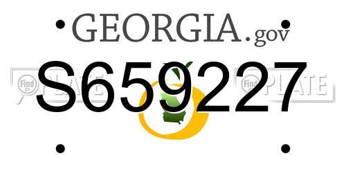 S659227 Georgia License Plate
