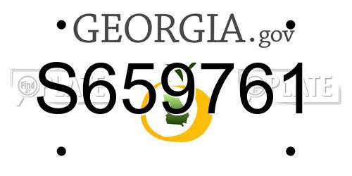 S659761 Georgia License Plate
