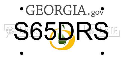 S65DRS Georgia License Plate