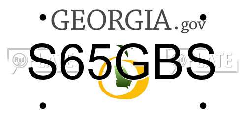 S65GBS Georgia License Plate