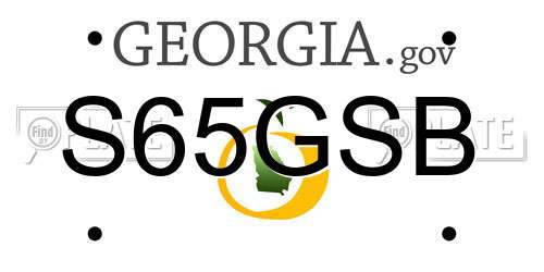 S65GSB Georgia License Plate