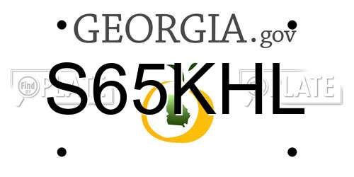 S65KHL Georgia License Plate