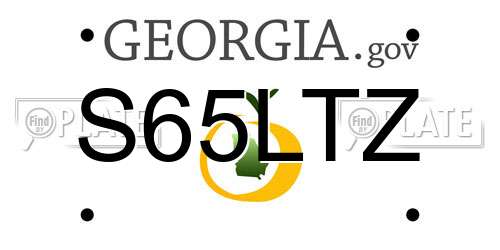 S65LTZ Georgia License Plate