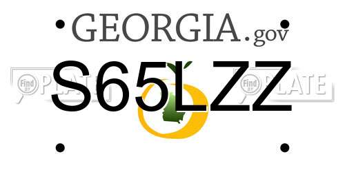 S65LZZ Georgia License Plate
