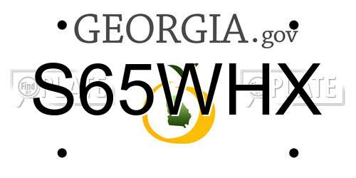 S65WHX Georgia License Plate