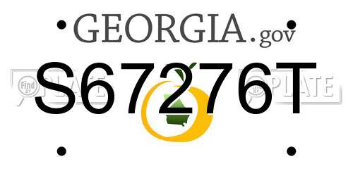 S67276T Georgia License Plate