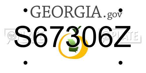 S67306Z Georgia License Plate
