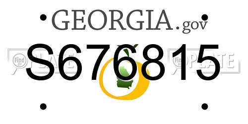 S676815 Georgia License Plate