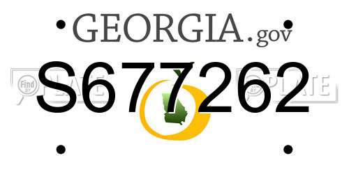 S677262 Georgia License Plate