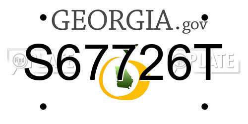 S67726T Georgia License Plate