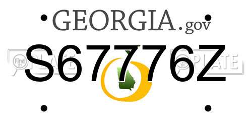 S67776Z Georgia License Plate