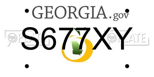 S677XY Georgia License Plate