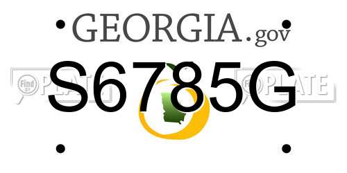 S6785G Georgia License Plate