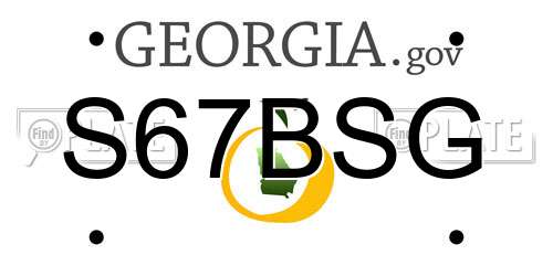 S67BSG Georgia License Plate