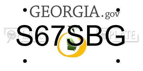 S67SBG Georgia License Plate