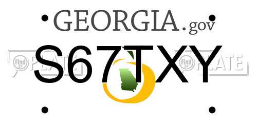 S67TXY Georgia License Plate