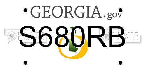 S680RB Georgia License Plate