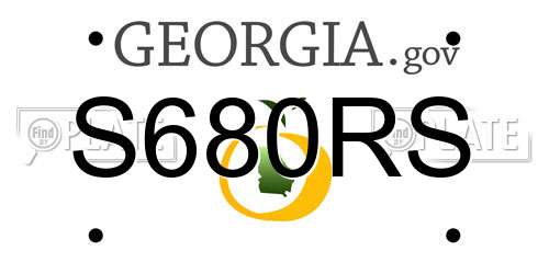 S680RS Georgia License Plate
