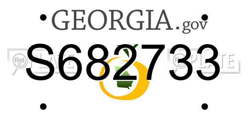 S682733 Georgia License Plate