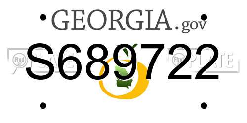 S689722 Georgia License Plate