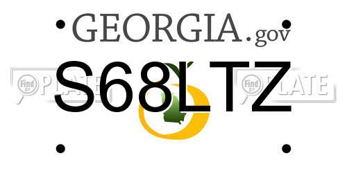 S68LTZ Georgia License Plate