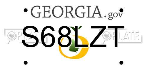 S68LZT Georgia License Plate