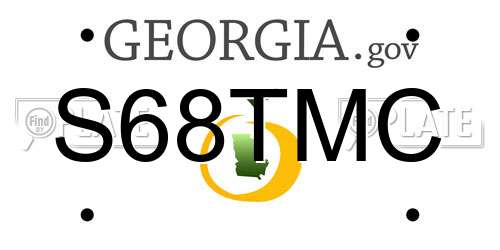 S68TMC Georgia License Plate
