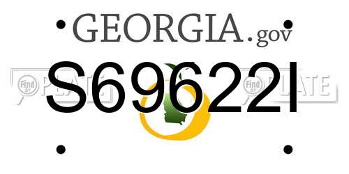 S69622I Georgia License Plate