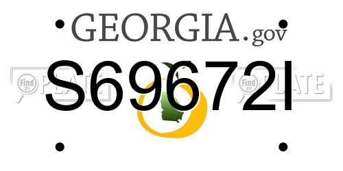 S69672I Georgia License Plate