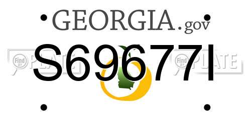 S69677I Georgia License Plate