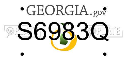 S6983Q Georgia License Plate